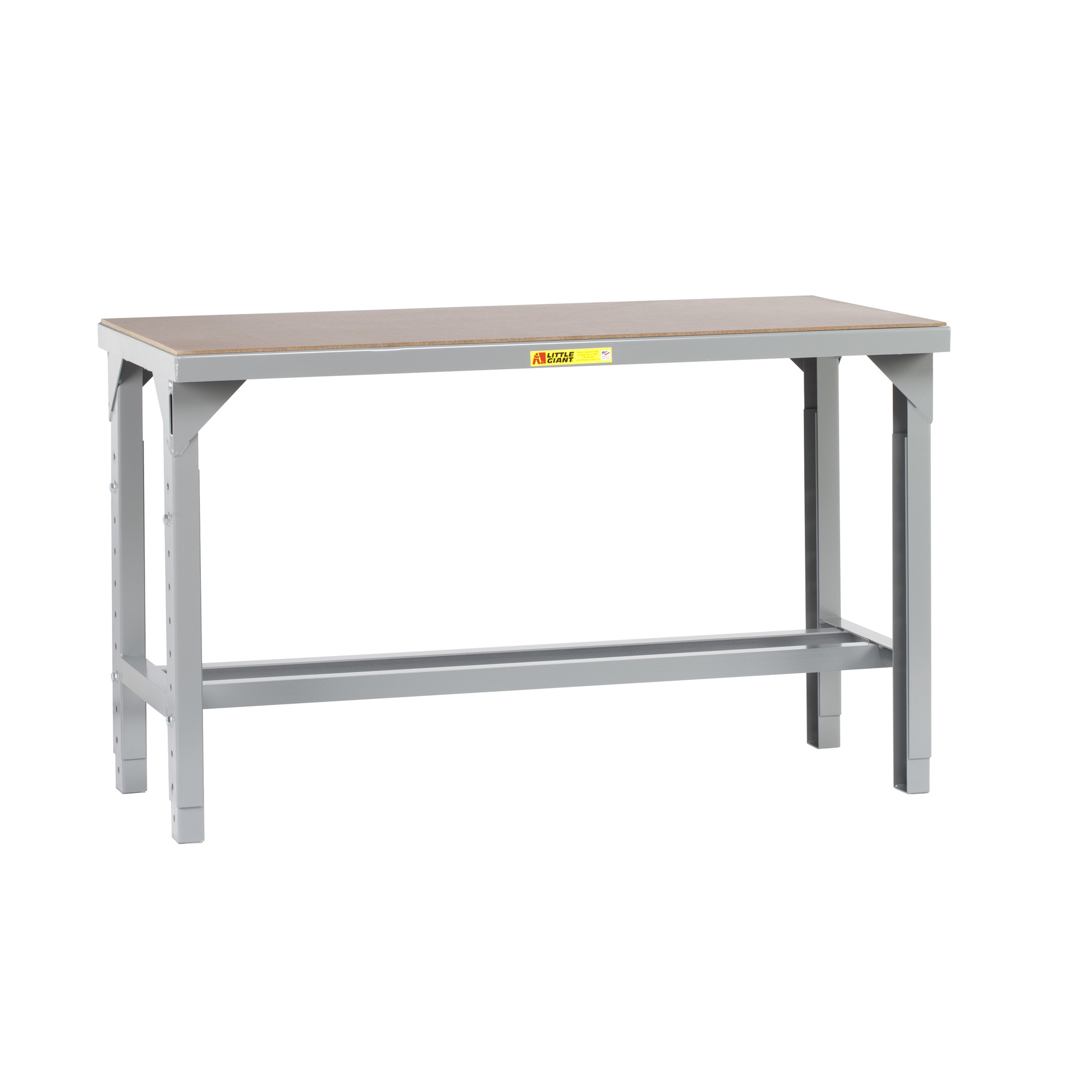 Little Giant Adj Ht Steel Workbenches 36x84 Hardboard 3000lb Width